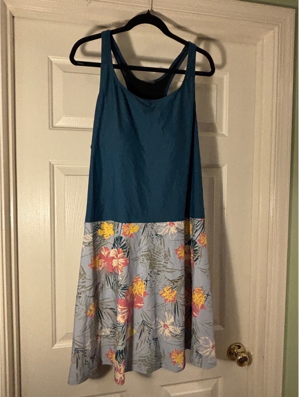 Mod Li Women's Floral Print Swim Dress Size 24W Blue Green [COPY]